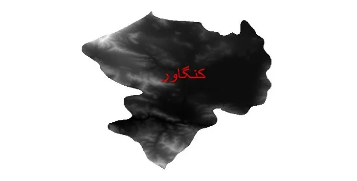 دانلود نقشه دم (DEM) شهرستان کنگاور | دقت 30 متر