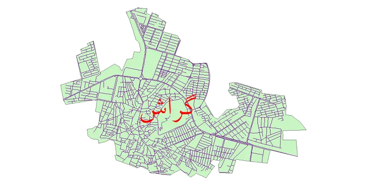 دانلود نقشه شیپ فایل شبکه معابر شهر گراش