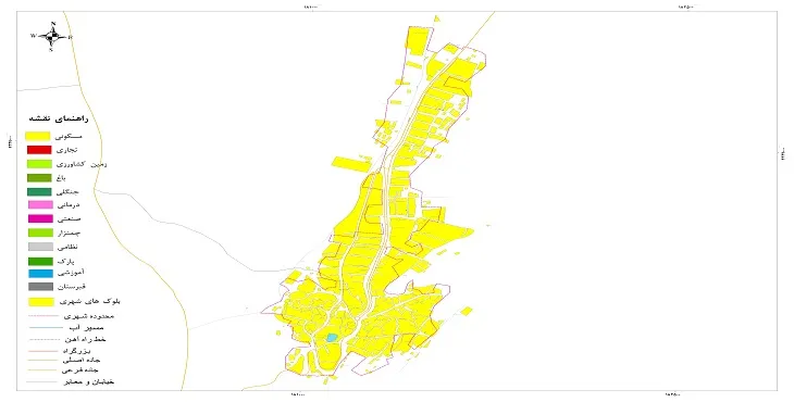 نقشه شیپ فایل (GIS) شهر آبش احمد 1404 + عکس با کیفیت