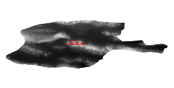 دانلود نقشه دم (DEM) شهرستان بستک | دقت 30 متر
