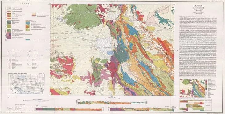 نقشه زمین شناسی محدوده شهری گزیک + تصویر با کیفیت بالا