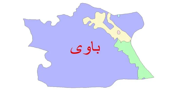 نقشه شیپ فایل (GIS) زمین‌ شناسی شهرستان باوی