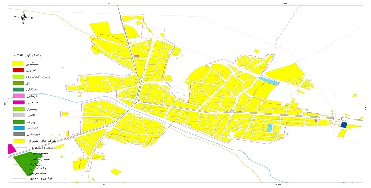 نقشه شیپ فایل (GIS) شهر محمدیار 1404 + عکس با کیفیت