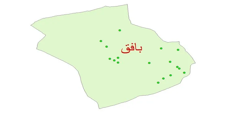 دانلود نقشه شیپ فایل کیفیت آب چاه های شهرستان بافق