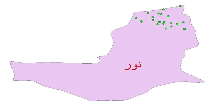 دانلود نقشه شیپ فایل کیفیت آب چاه های شهرستان نور