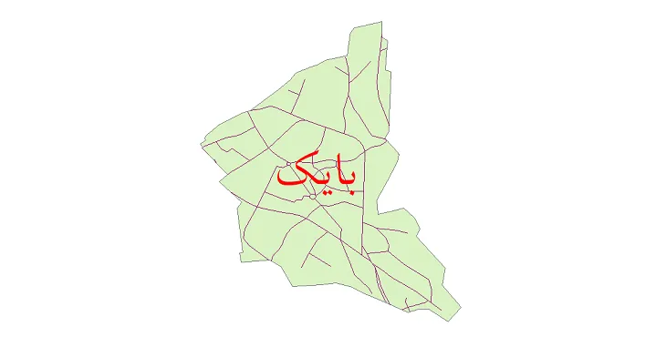 دانلود نقشه شیپ فایل شبکه معابر شهر بایک