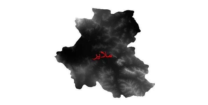 دانلود نقشه دم (DEM) شهرستان ملایر | دقت 30 متر