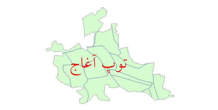 دانلود نقشه شیپ فایل شبکه معابر شهر توپ آغاج