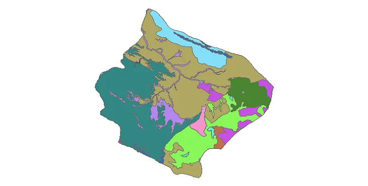 بروزترین نقشه شیپ فایل کاربری اراضی شهرستان بوئین میاندشت + PDF