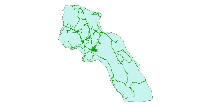 جدیدترین نقشه شیپ فایل راه های شهرستان دشتستان + PDF