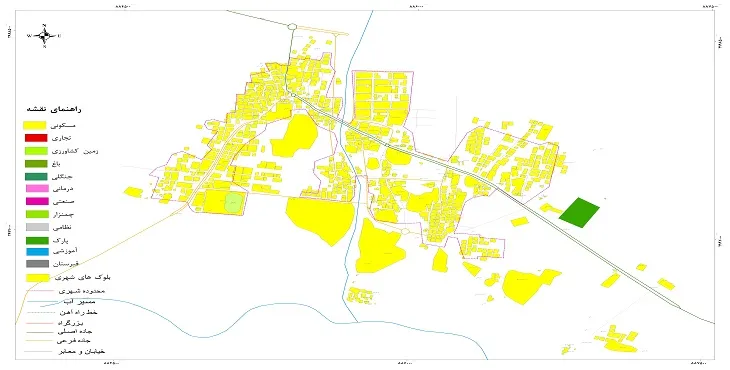 نقشه شیپ فایل (GIS) شهر لمزان 1405 + عکس با کیفیت