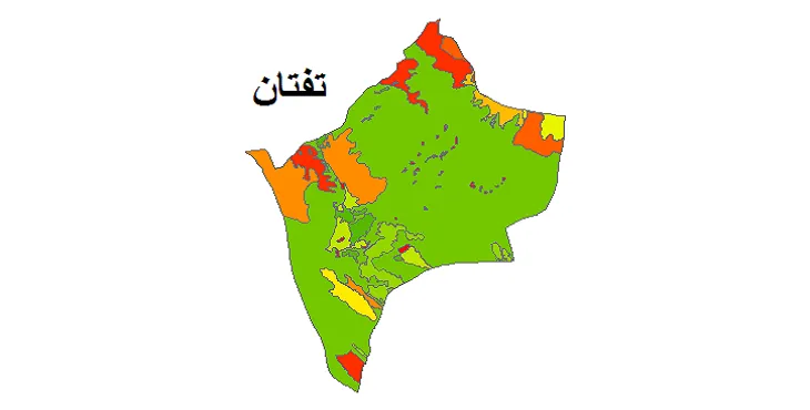 بروزترین نقشه شیپ فایل کاربری اراضی شهرستان تفتان + PDF