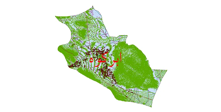 دانلود نقشه های شیپ فایل شهرستان ابرکوه + کاملترین لایه GIS