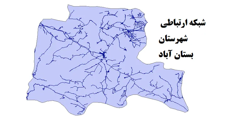 جدیدترین نقشه شیپ فایل راه های شهرستان بستان آباد + PDF