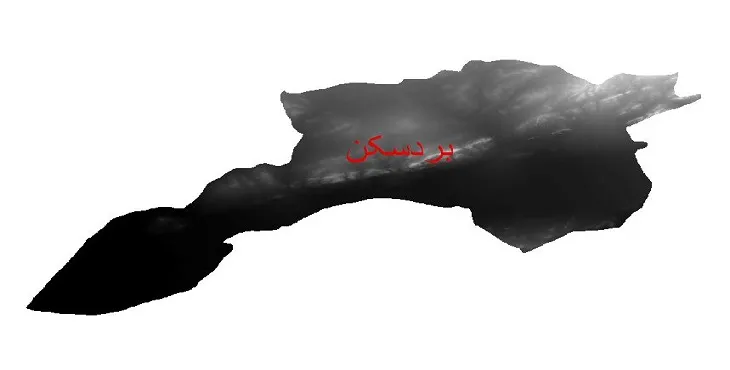 دانلود نقشه دم (DEM) شهرستان بردسکن | دقت 30 متر
