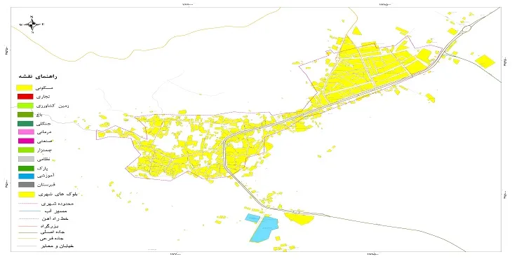 نقشه شیپ فایل (GIS) شهر ریوش 1404 + عکس با کیفیت
