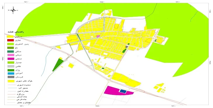 نقشه شیپ فایل (GIS) شهر جعفریه 1404 + عکس با کیفیت