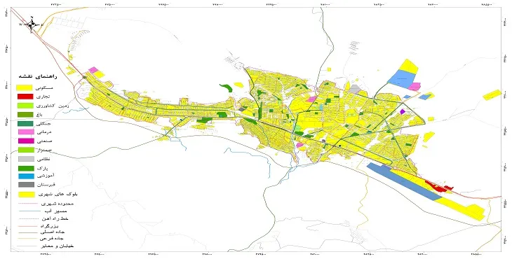 نقشه شیپ فایل (GIS) شهر دوگنبدان 1404 + عکس با کیفیت