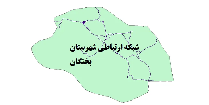 جدیدترین نقشه شیپ فایل راه های شهرستان بختگان + PDF