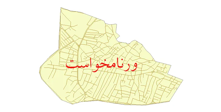 دانلود نقشه شیپ فایل شبکه معابر شهر ورنامخواست