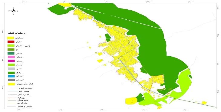نقشه شیپ فایل (GIS) شهر خشت 1404 + عکس با کیفیت