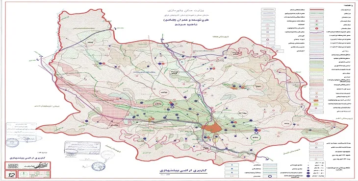 دانلود آلبوم نقشه های طرح جامع ناحیه مرند
