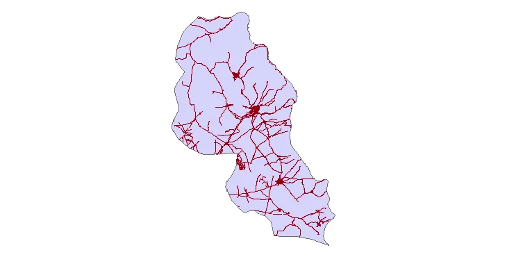 جدیدترین نقشه شیپ فایل راه های شهرستان نمین + PDF