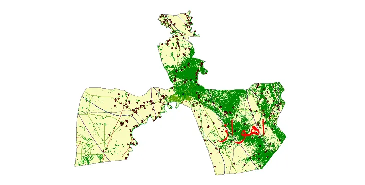 دانلود نقشه های شیپ فایل شهرستان اهواز + کاملترین لایه GIS