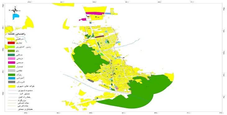 نقشه شیپ فایل (GIS) شهر آذرشهر 1404 + عکس با کیفیت