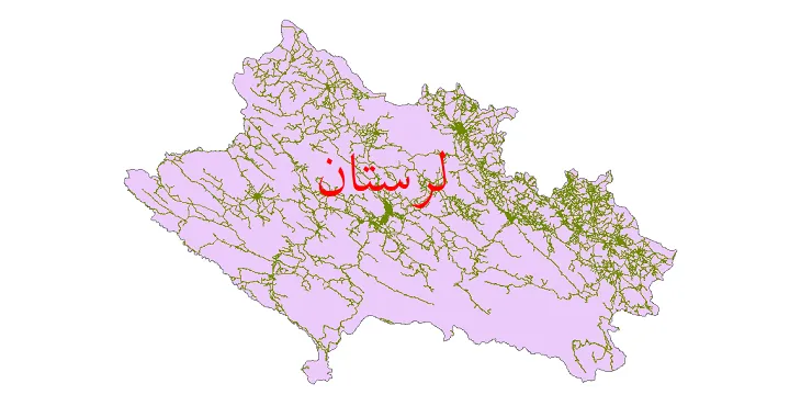 دانلود نقشه شیپ فایل (GIS) راه های استان لرستان