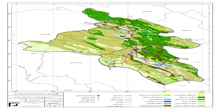 دانلود طرح جامع ناحیه غرب استان فارس سال 88 + نقشه ها