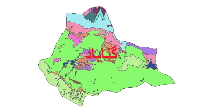بروزترین نقشه شیپ فایل کاربری اراضی شهرستان گناباد + PDF