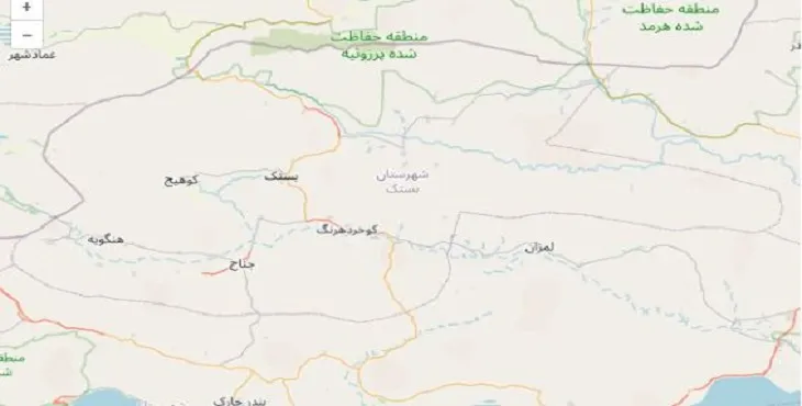 دانلود نقشه شهرستان بستک + pdf با کیفیت بالا