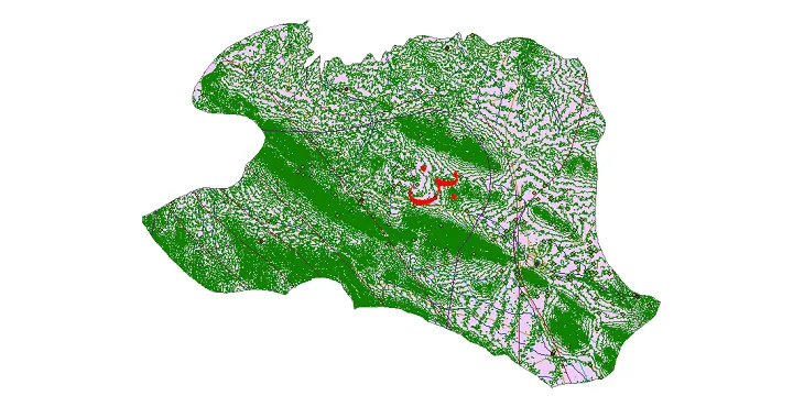 دانلود نقشه های شیپ فایل شهرستان بن + کاملترین لایه GIS