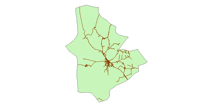 جدیدترین نقشه شیپ فایل راه های شهرستان شهربابک + PDF