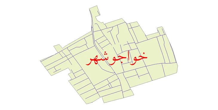 دانلود نقشه شیپ فایل شبکه معابر شهر خواجوشهر