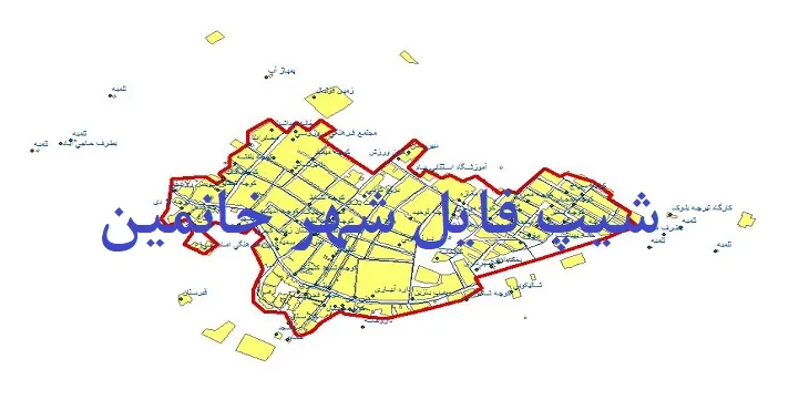 دانلود نقشه های شیپ فایل شهر خانمین