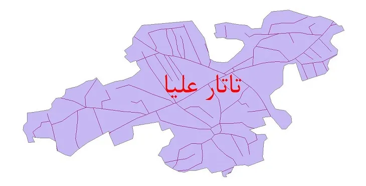 دانلود نقشه شیپ فایل شبکه معابر شهر تاتار علیا