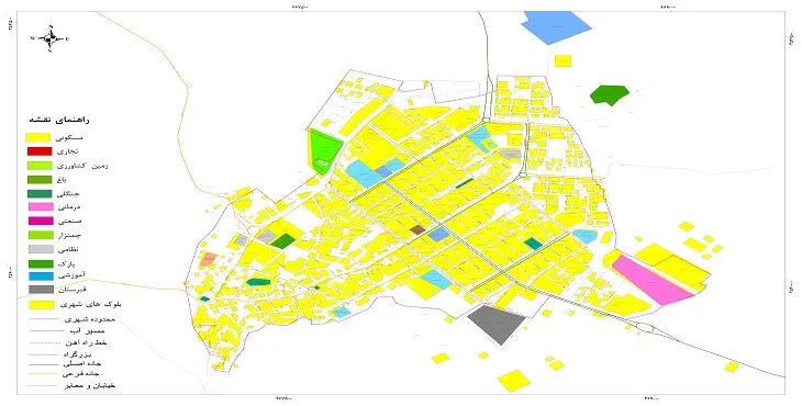 نقشه شیپ فایل (GIS) شهر اردل 1404 + عکس با کیفیت