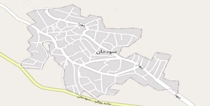 دانلود نقشه شهر سودجان + pdf با کیفیت بالا