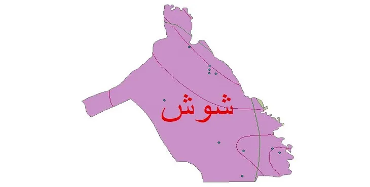 نقشه شیپ‌ فایل اقلیم‌شناسی شهرستان شوش + 7 لایه اقلیمی