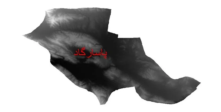 دانلود نقشه دم (DEM) شهرستان پاسارگاد | دقت 30 متر