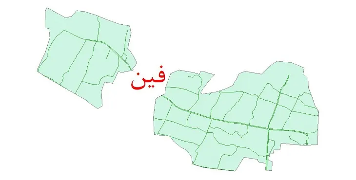 دانلود نقشه شیپ فایل شبکه معابر شهر فین