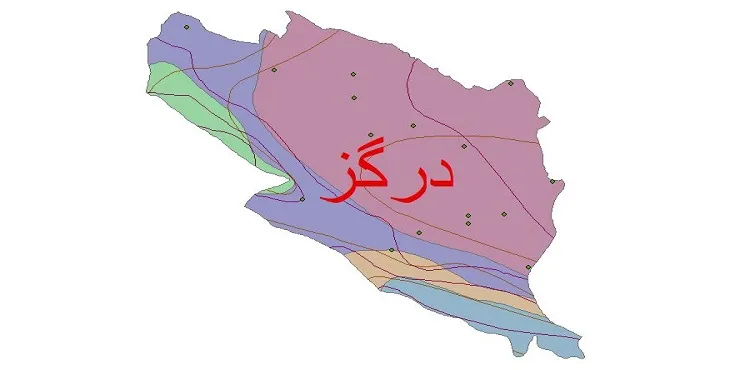 نقشه شیپ‌ فایل اقلیم‌شناسی شهرستان درگز + 7 لایه اقلیمی
