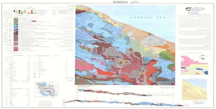 نقشه زمین‌ شناسی محدوده شهری رامسر + تصویر با کیفیت بالا