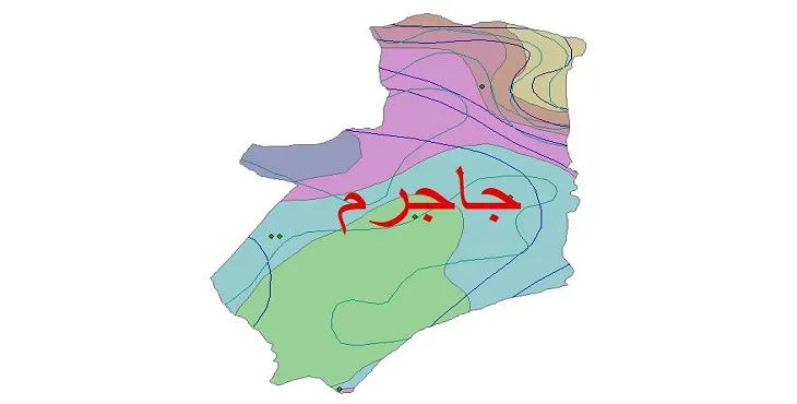 نقشه شیپ‌ فایل اقلیم‌شناسی شهرستان جاجرم + 7 لایه اقلیمی