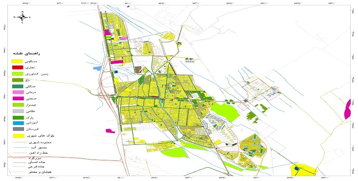 نقشه شیپ فایل (GIS) شاهین شهر 1404 + عکس با کیفیت