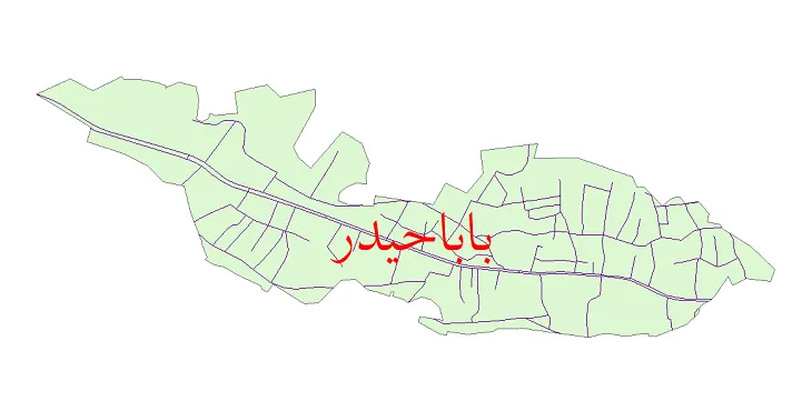 دانلود نقشه شیپ فایل شبکه معابر شهر باباحیدر