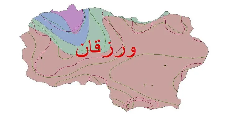 نقشه شیپ فایل اقلیمشناسی شهرستان ورزقان + 7 لایه اقلیمی