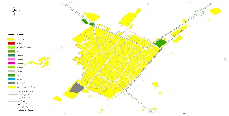 نقشه شیپ فایل (GIS) شهر سه قلعه 1404 + عکس با کیفیت